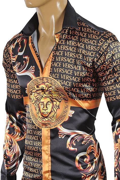 versace man shirts|versace fitted shirts for men.